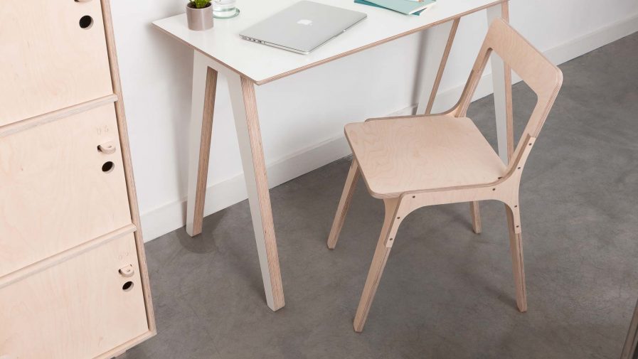 chaise bureau légère design en bois