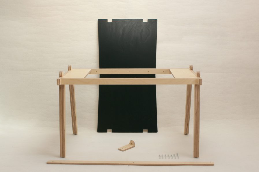 Bureau design en bois made in France noir