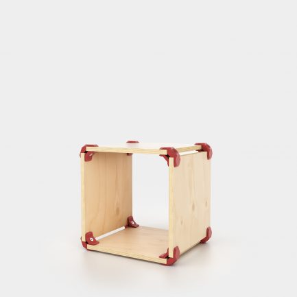 Cube de rangement modulaire en bois design